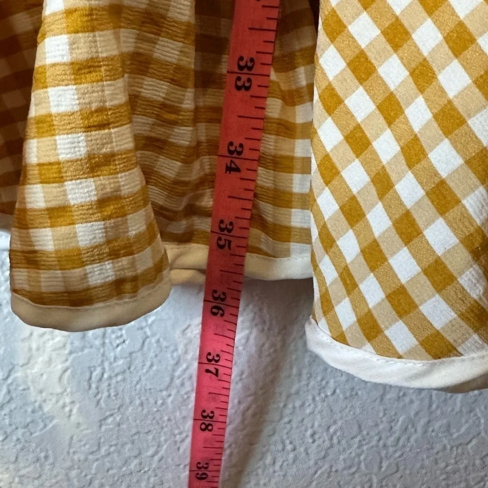 Keepsake the Label Gingham Ruffle Midi Skirt - Yellow and white - XS